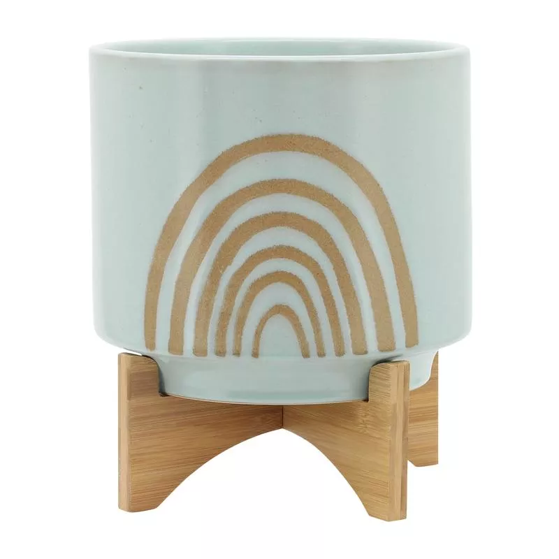 10″ ARCH PLANTER W/ STAND, MINT