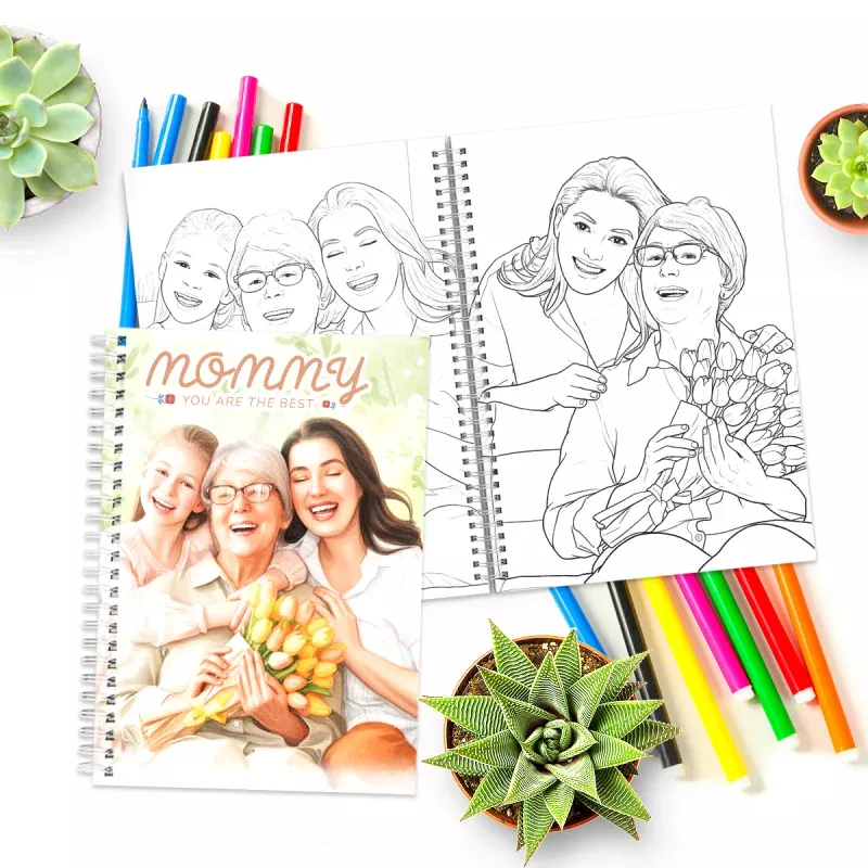 12-Page Custom Photo Coloring Book