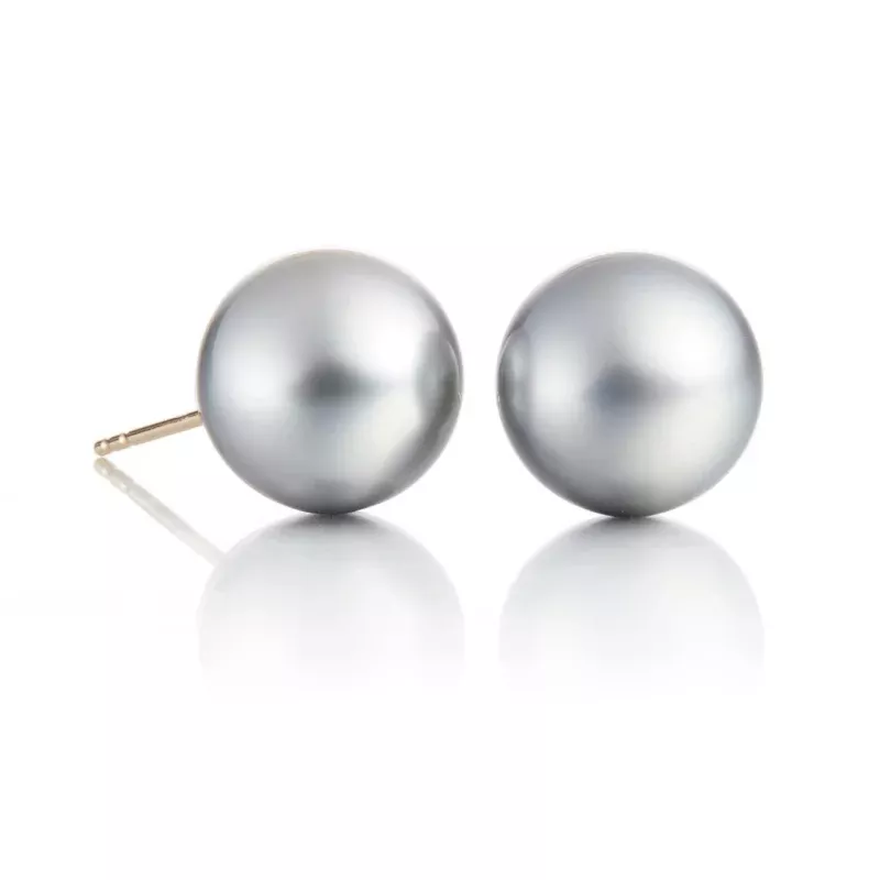 13mm Tahitian Pearl Earrings