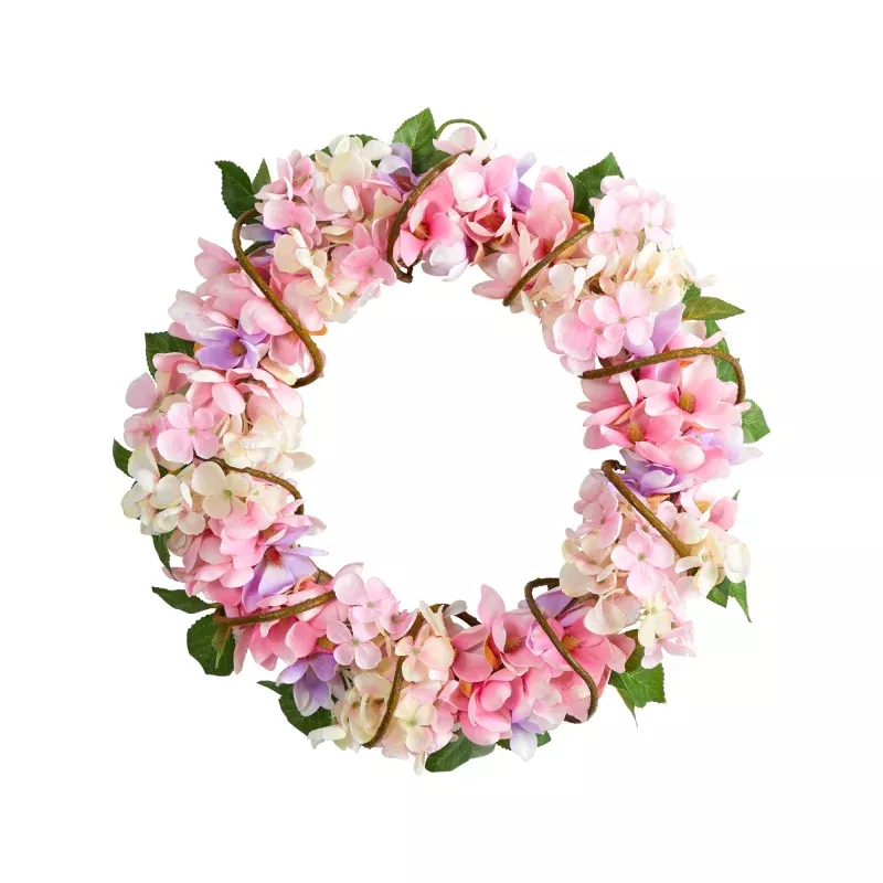 16 Hydrangea Artificial Wreath