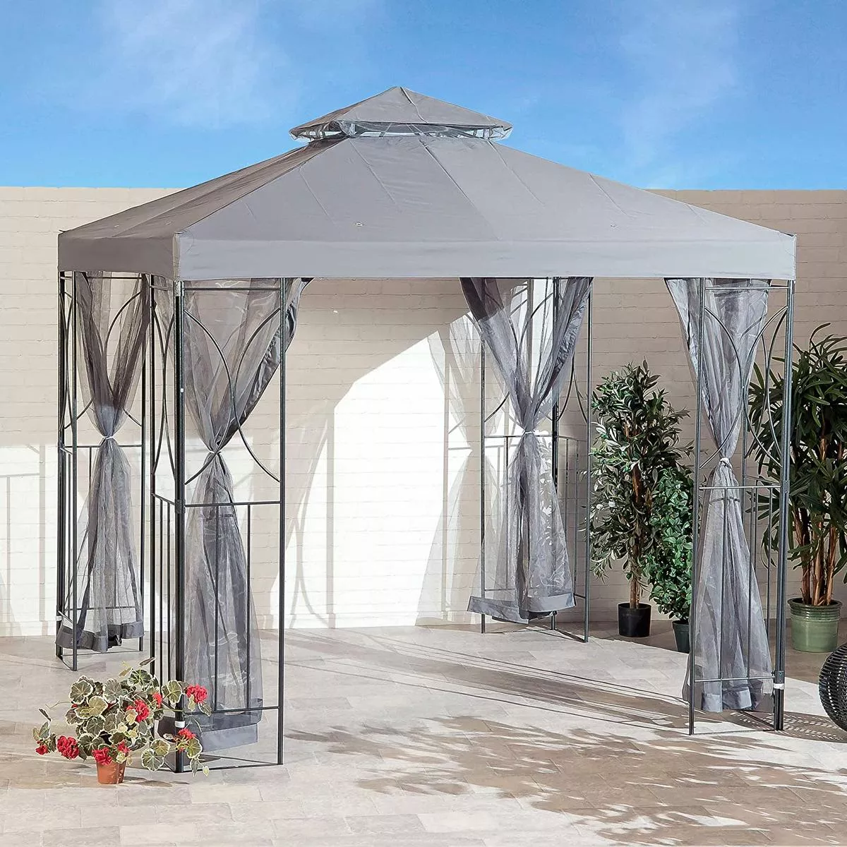 2.5m Outdoor Gazebo – Dark Grey