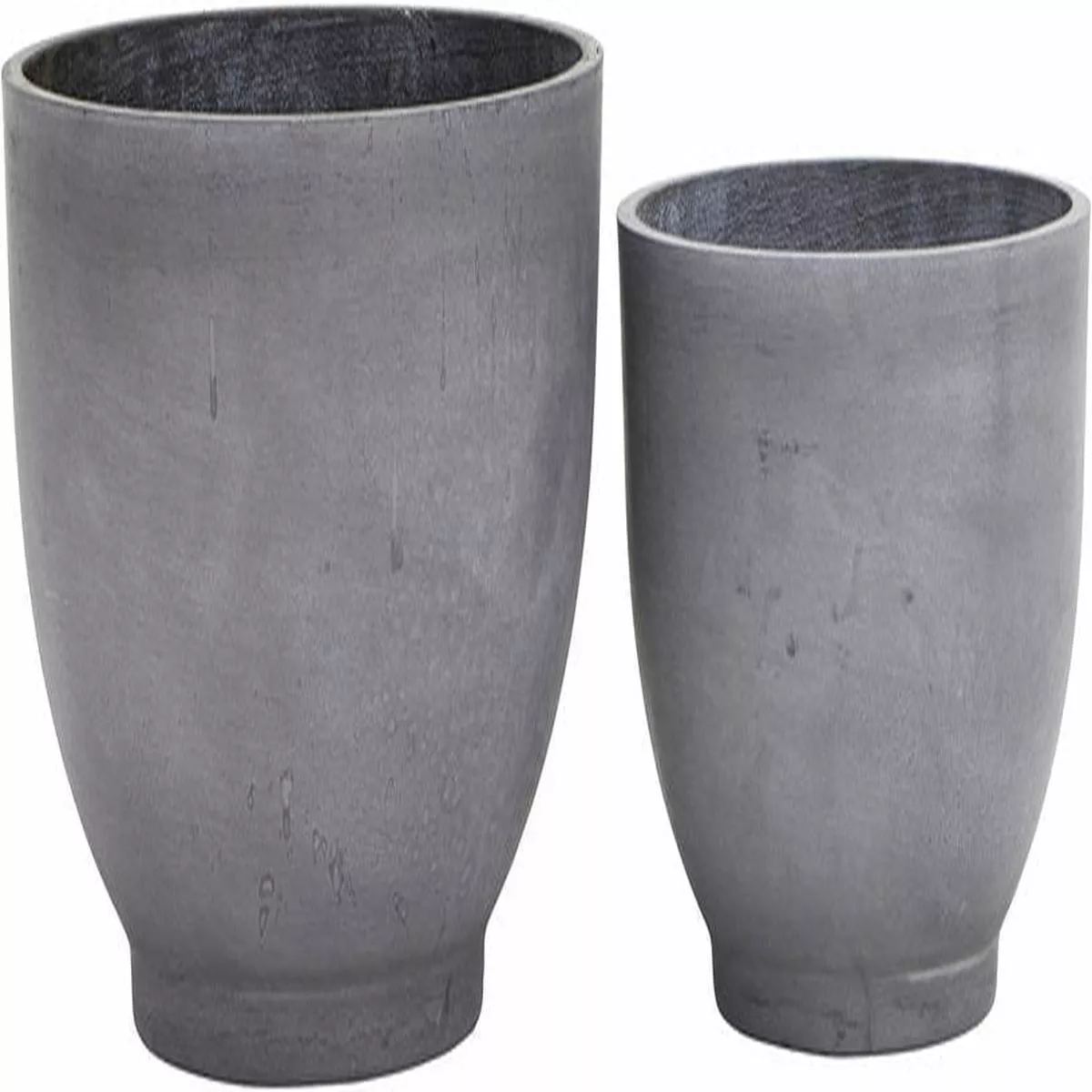 2 Concrete Rounded Planters – House Doctor