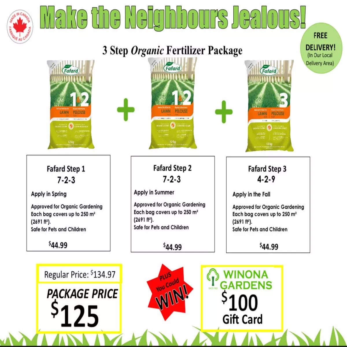 3-Step ORGANIC Lawn Fertilizer Bundle