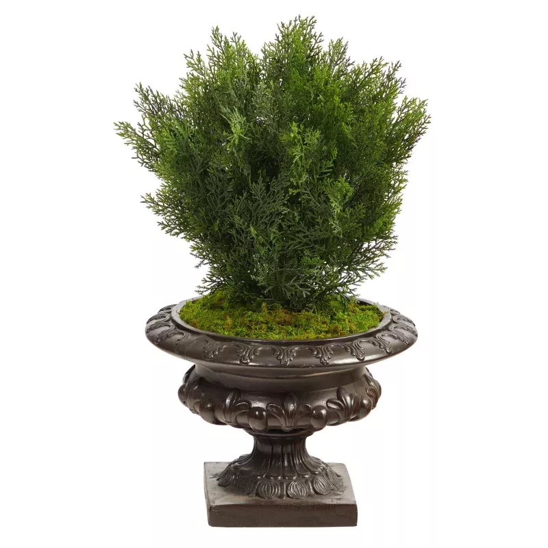 30 Cedar Artificial Tree in Iron Colored Urn (Indoor/Outdoor)