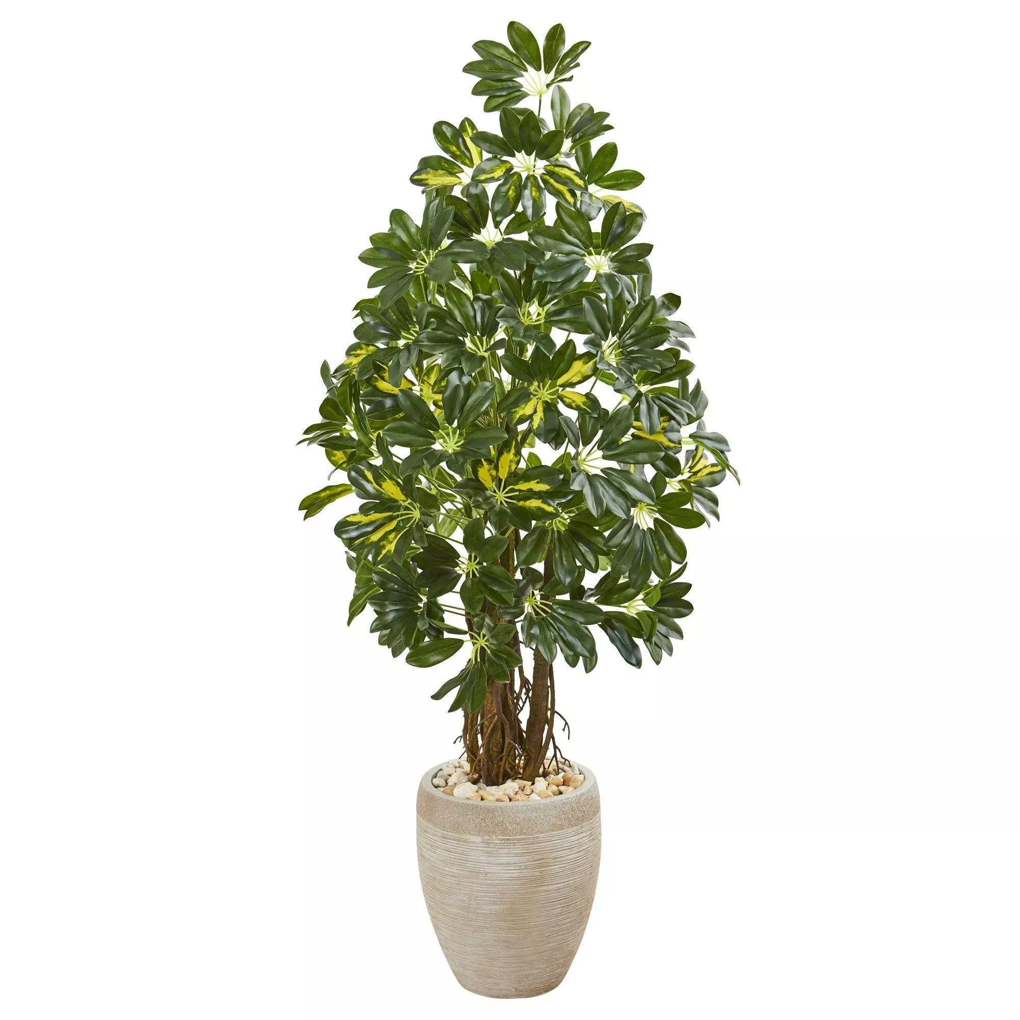 4.5 Schefflera Artificial Tree in Sand Colored Planter