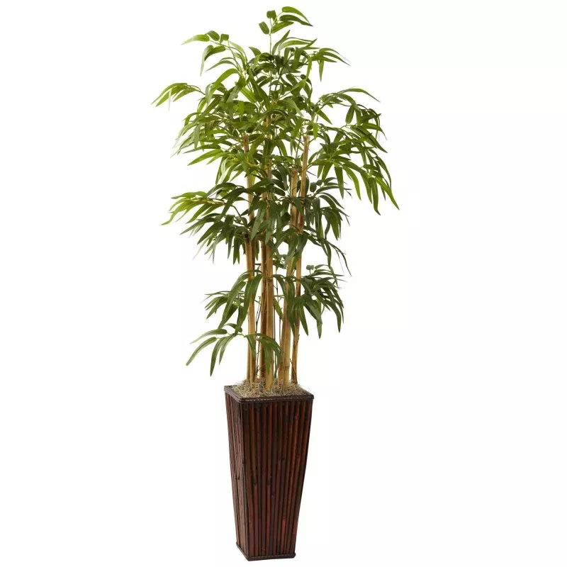 4 Bamboo w/Decorative Planter