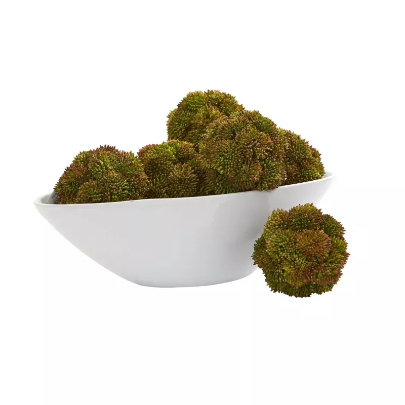 4 Sedum Artificial Succulent Artificial Spheres (Set of 6)