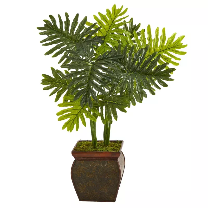 40 Philodendron Artificial Plant in Decorative Planter (Real Touch)