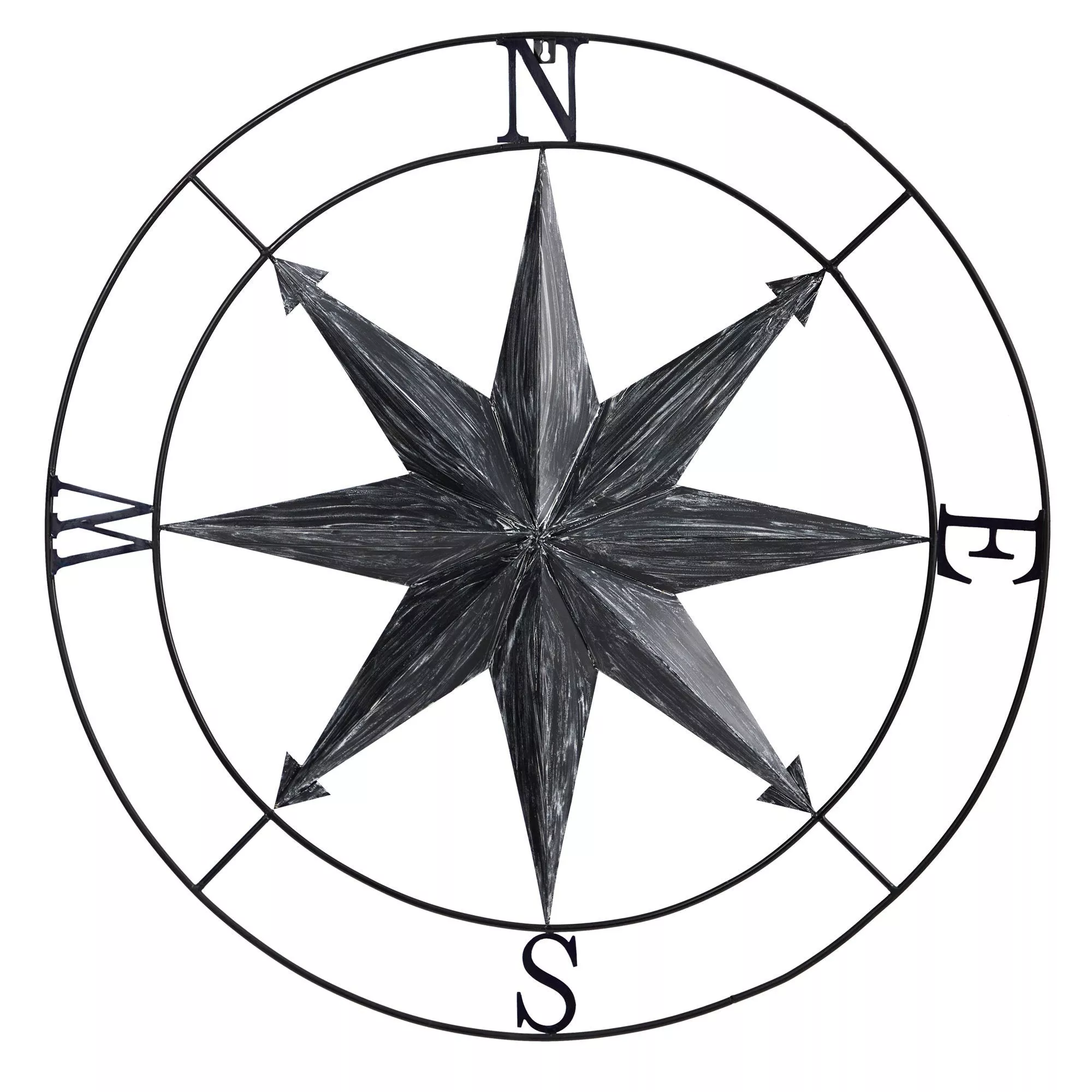 40 Washed Nautical Metal Compass Wall Art Decor