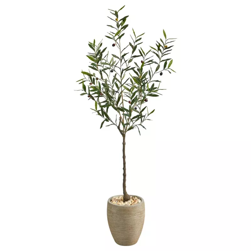 5.5 Olive Artificial Tree in Sand Colored Planter