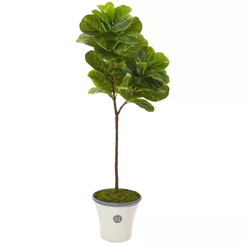 5 Fiddle Leaf Artificial Tree in Decorative Planter (Real Touch)