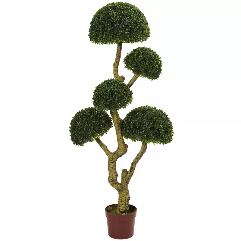 5' Five Head Boxwood Artificial Tree UV Resistant (Indoor/Outdoor)