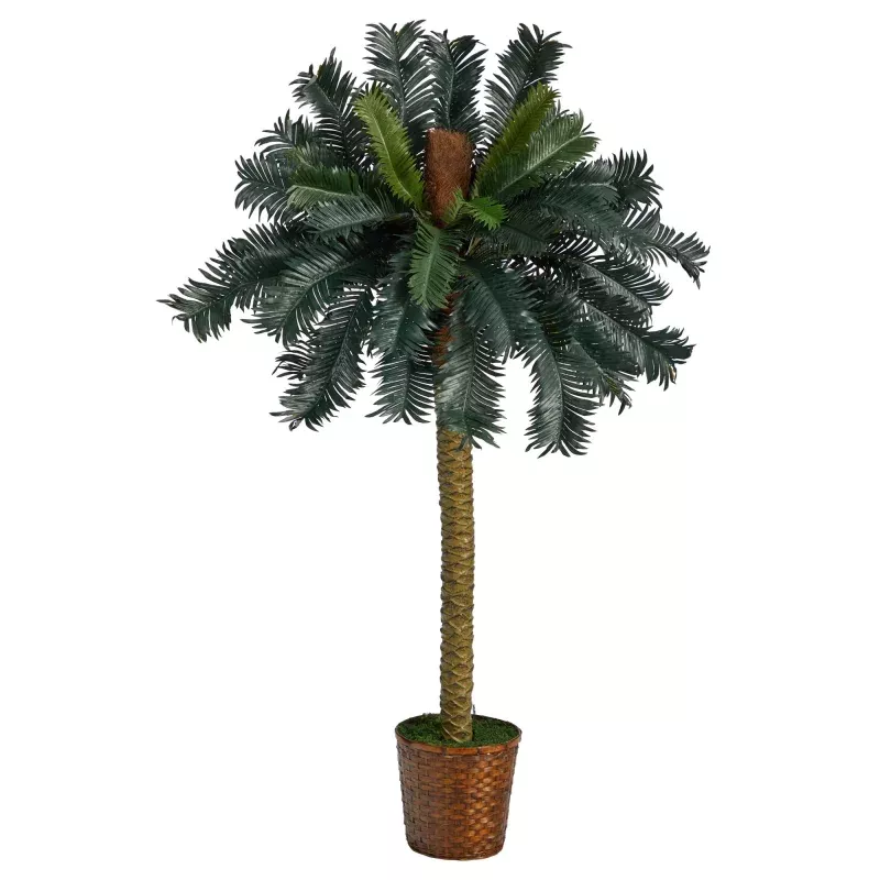 5 Sago Palm Artificial Tree in Basket