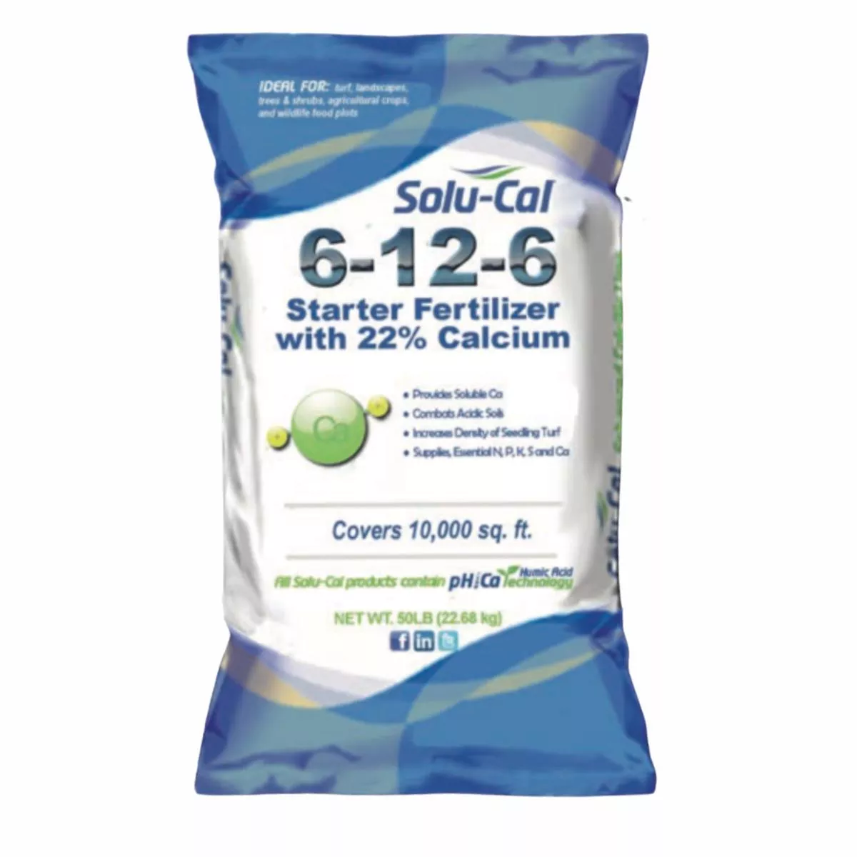 6-12-6 Solu-Cal and Aqua-Ca Starter Lawn Fertilizer