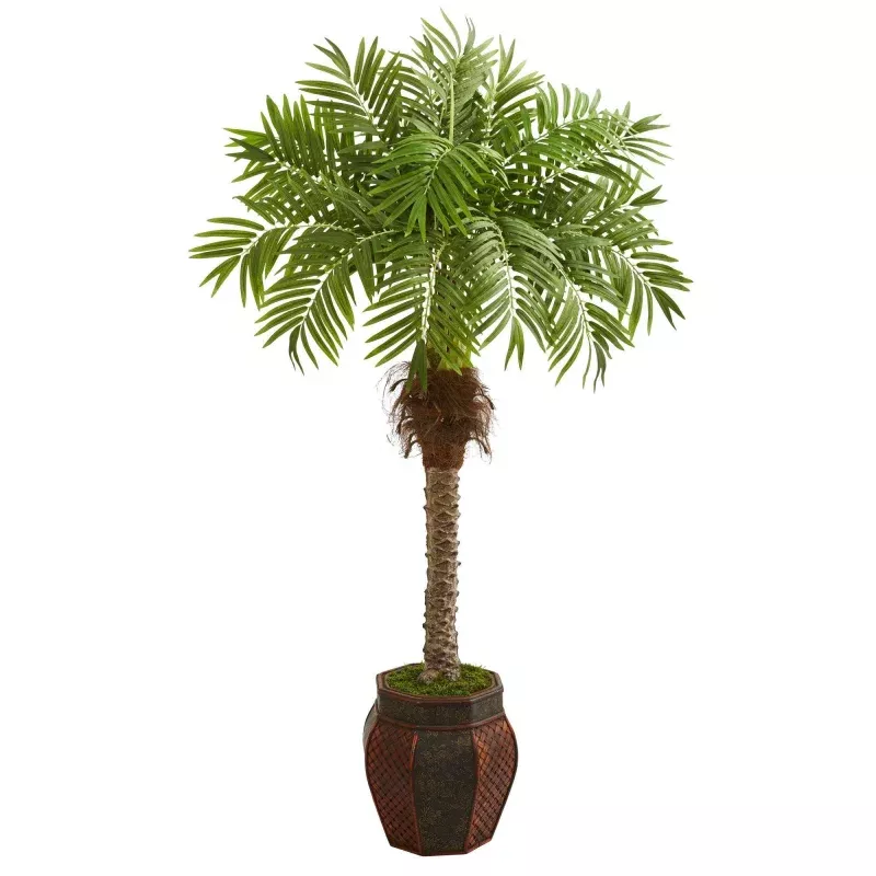 62 Robellini Palm Artificial Tree in Decorative Planter