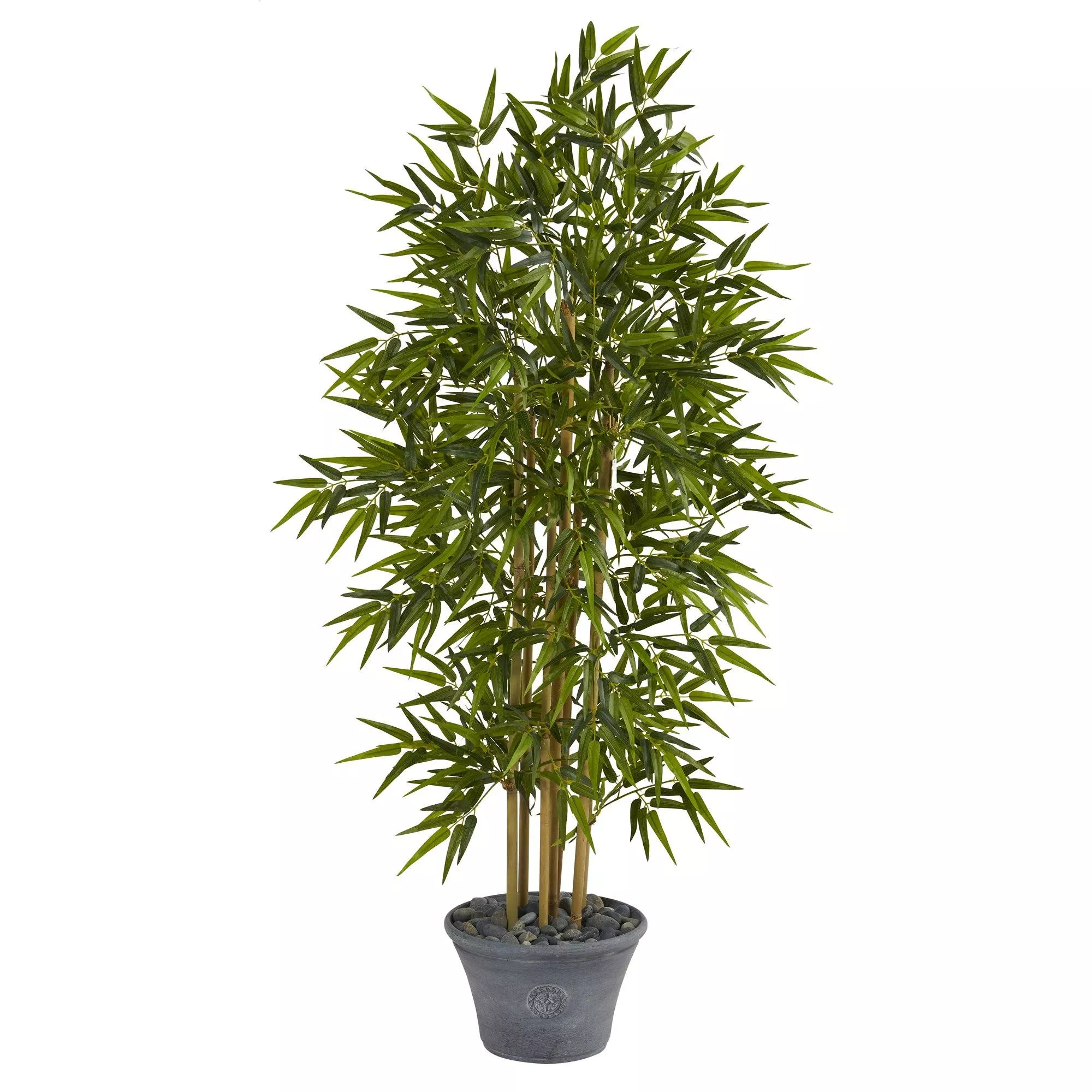 64 Bamboo Artificial Tree in Gray Planter