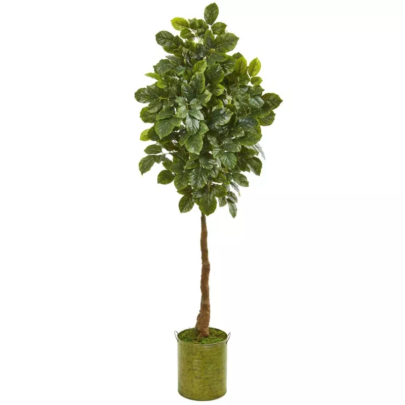 69 Beech Leaf Artificial Tree in Metal Planter