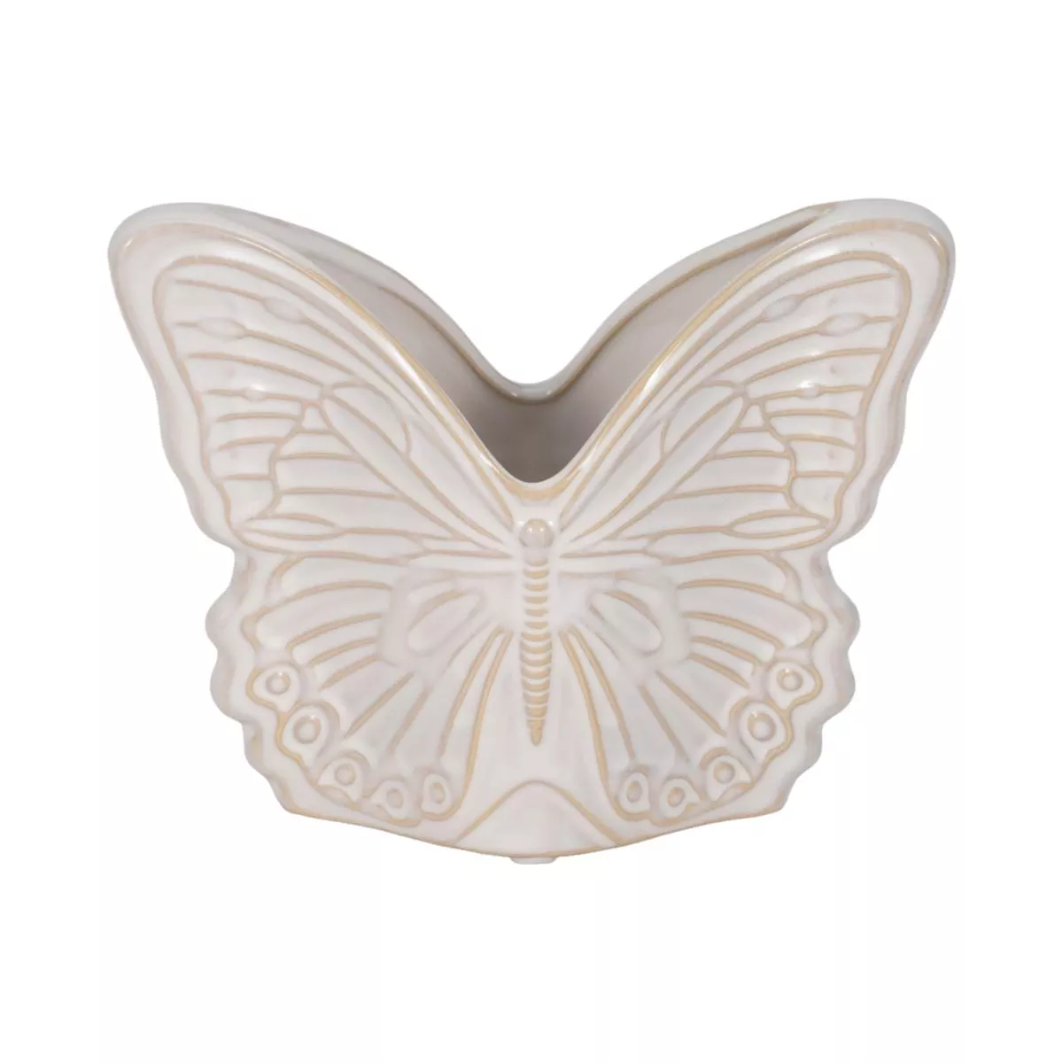 7″ Butterfly Planter, Ivory