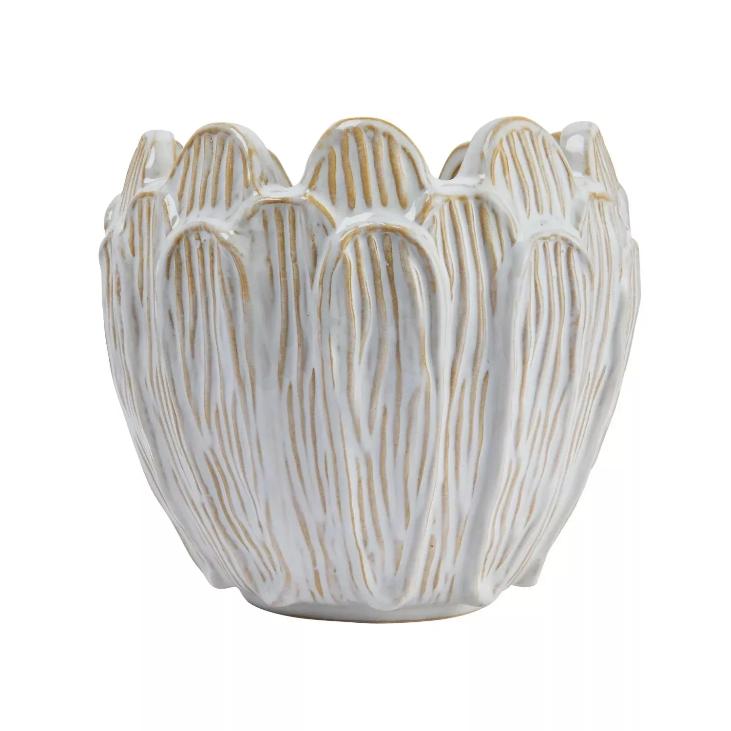 8″ Debossed Flower Shaped Planter