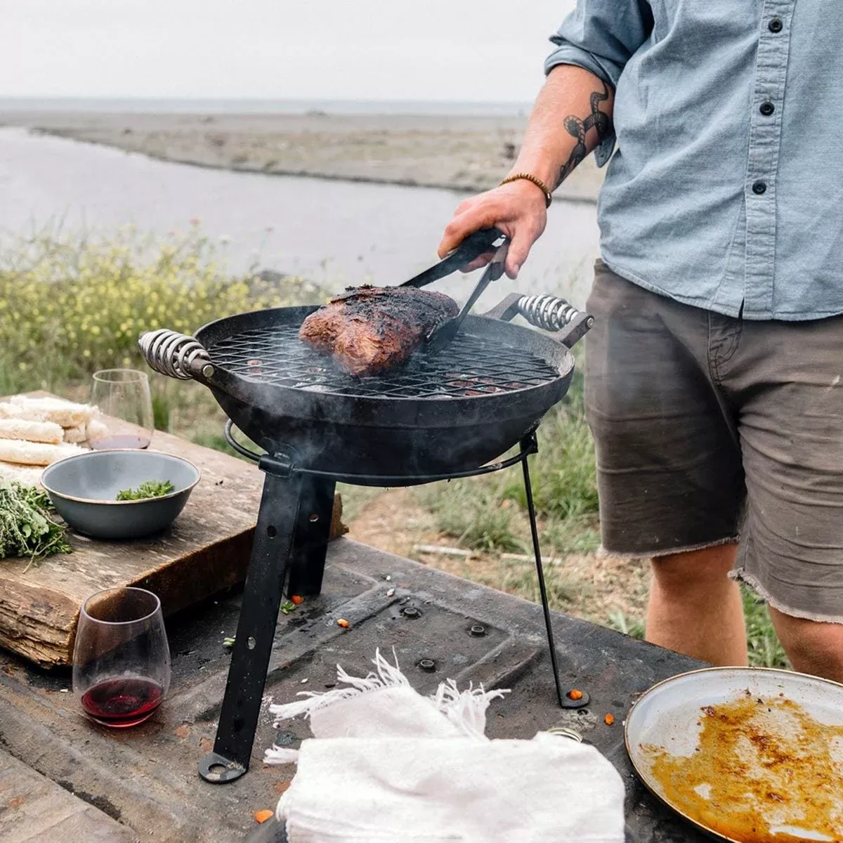 All-in-One Cast Iron Grill – 4 Quart