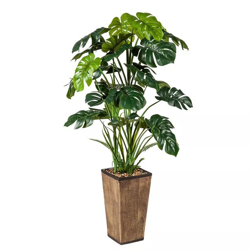 Artificial Plant in Pot, Monstera Deliciosa