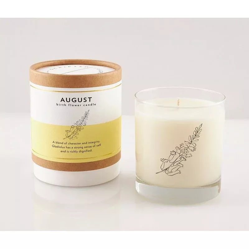 August Birthday Flower Candle