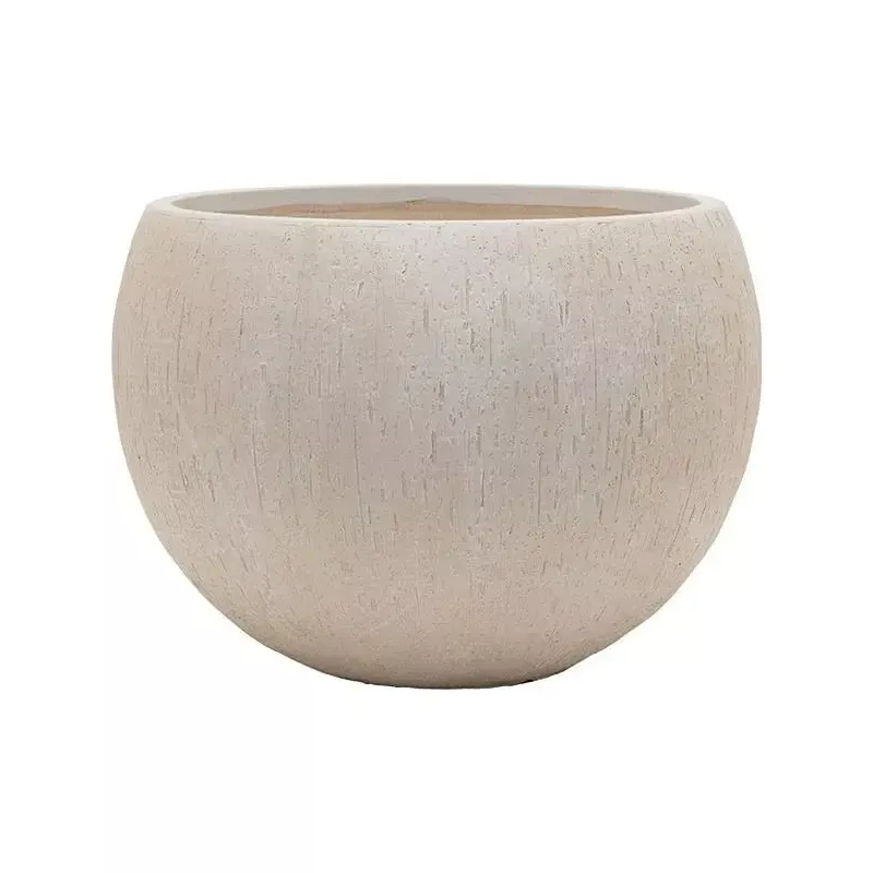 Baq Raindrop Plant Pot 40cm Height 44cm Dia Globe Beige