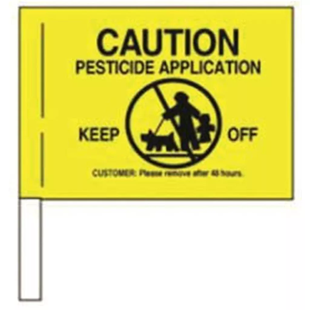 Blackburn Caution Pesticide Application Flags | 50 Pack