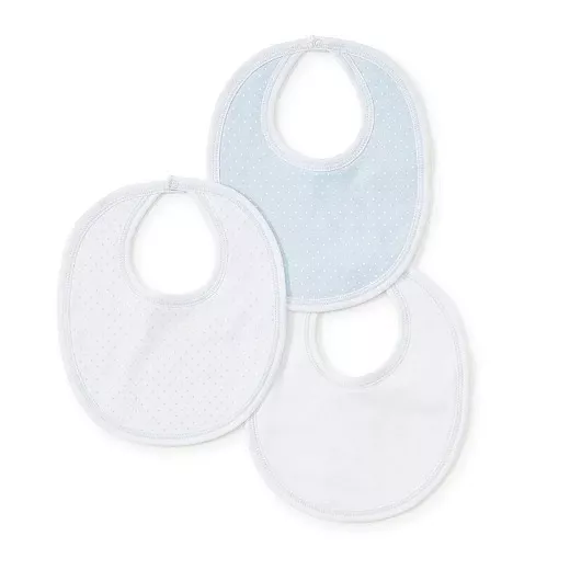 Blue Dot 3 Pack Bib Set w/ Tulle Bag