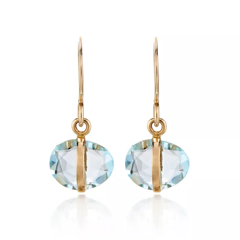 Blue Topaz Drop Earrings