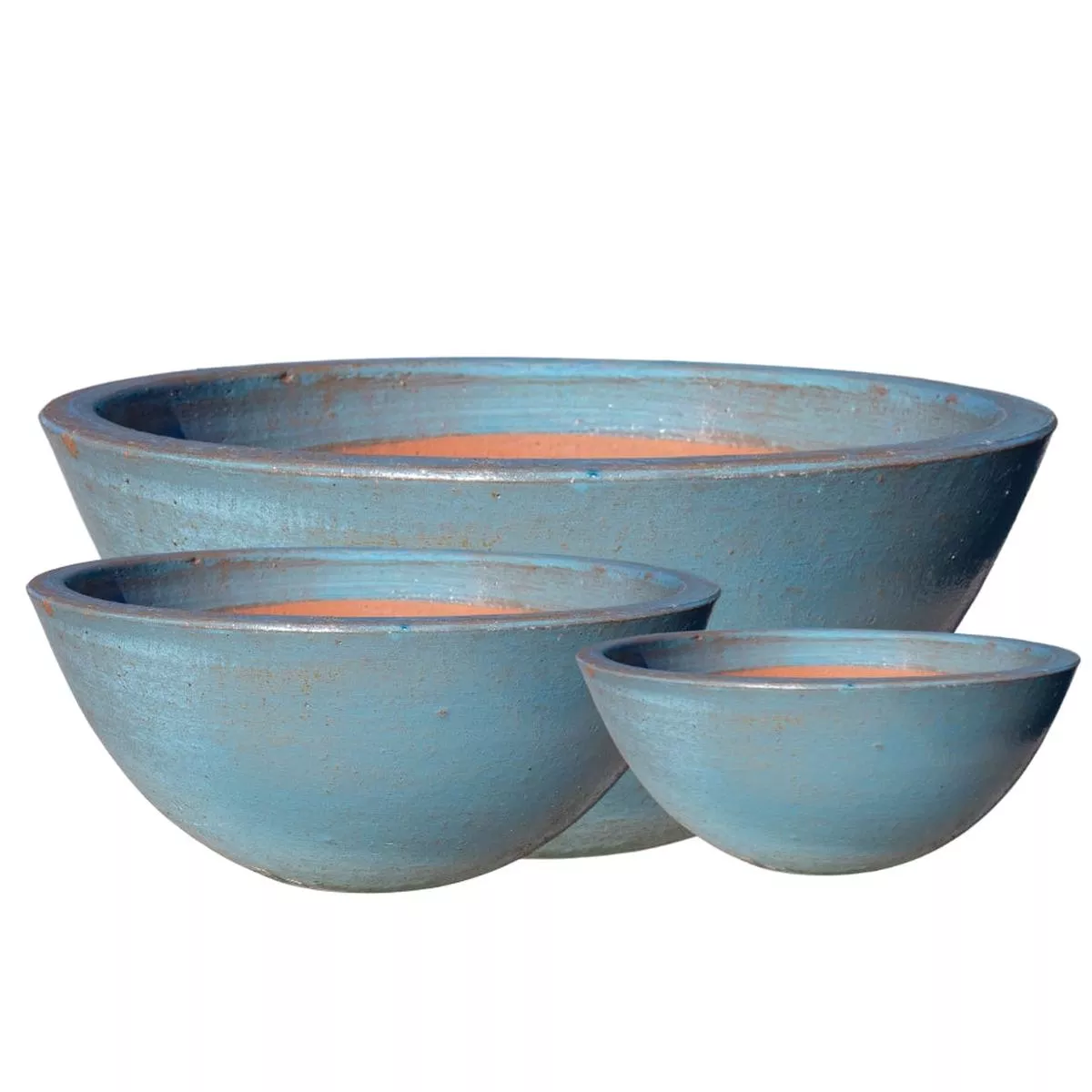 Bowl Planter – Blue | Set of 3
