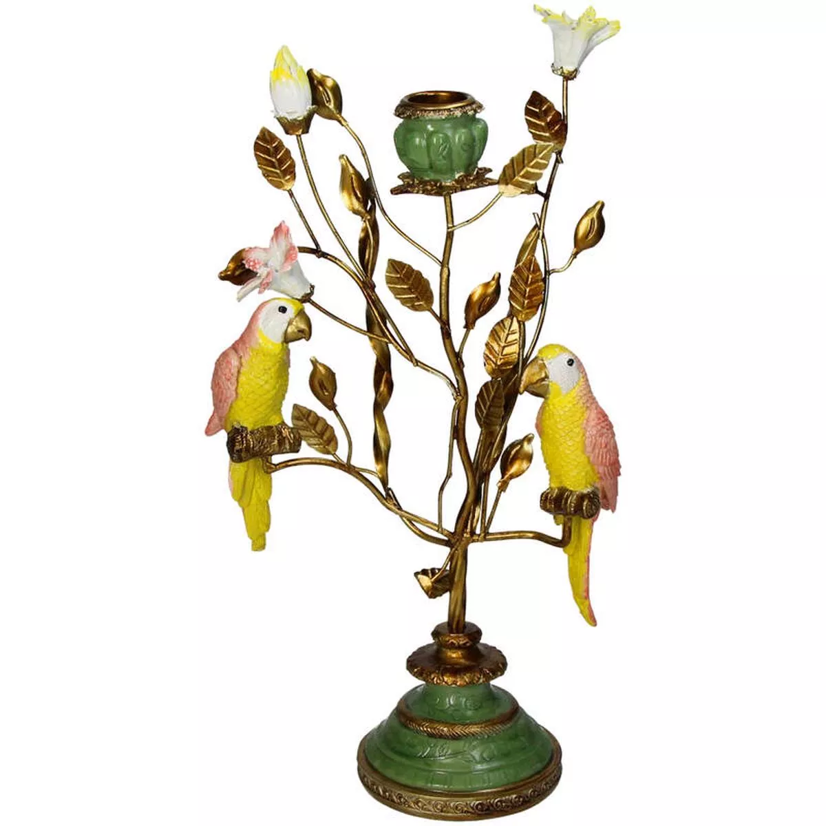 Candleholder – Leaves and birds –33 cm