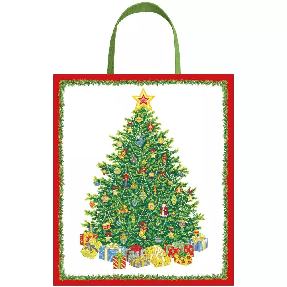 Caspari Christmas Tree Large Gift Bag