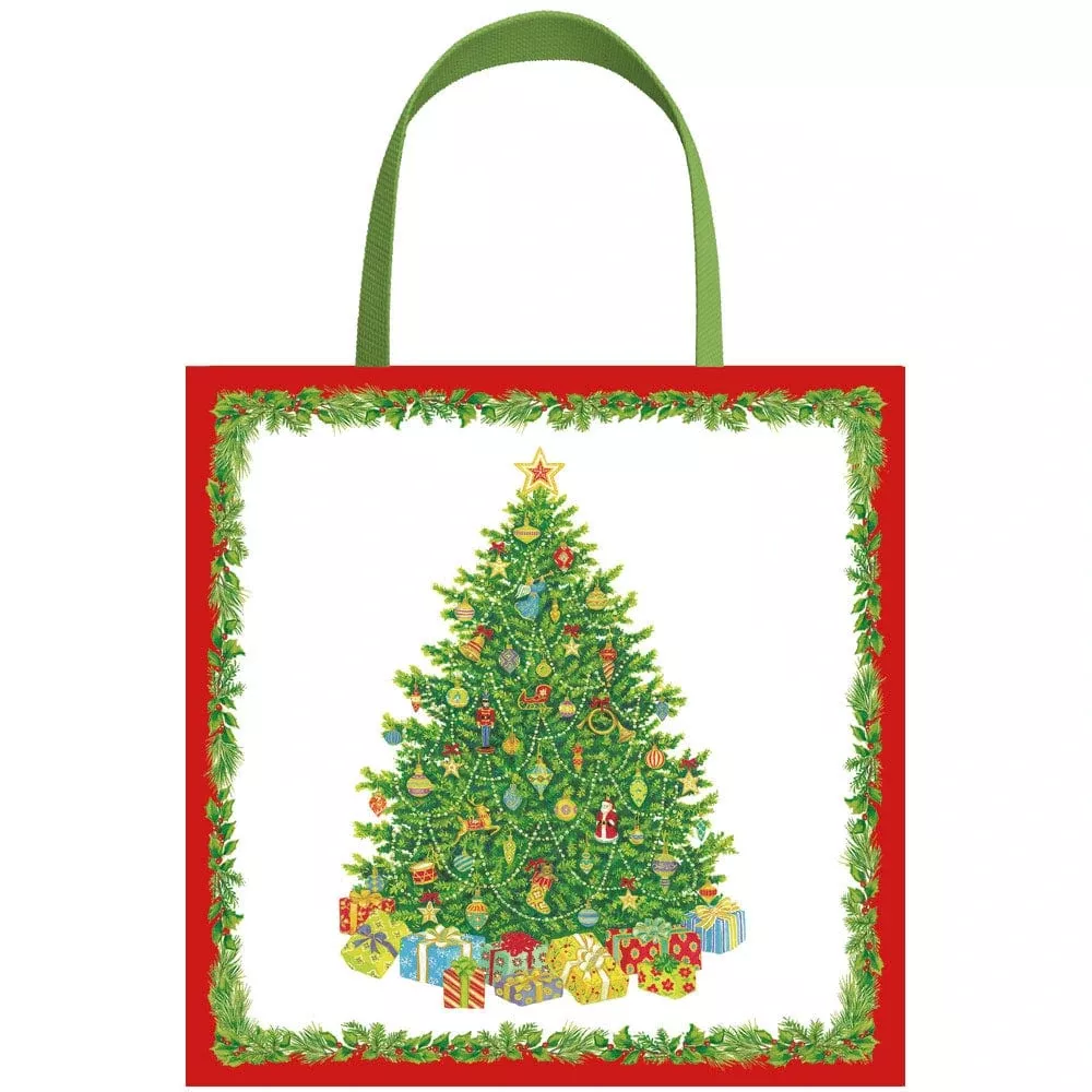 Caspari Christmas Tree Small Gift Bag
