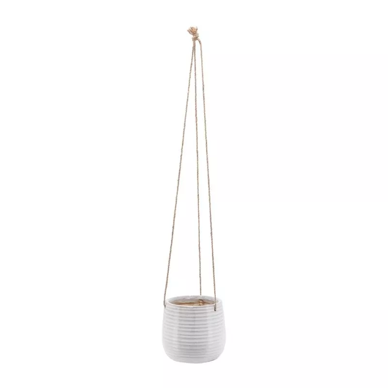 Ceramic 6″ Hanging Planter,Beige