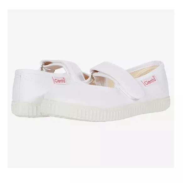 Cienta Mary Jane Sneakers – White