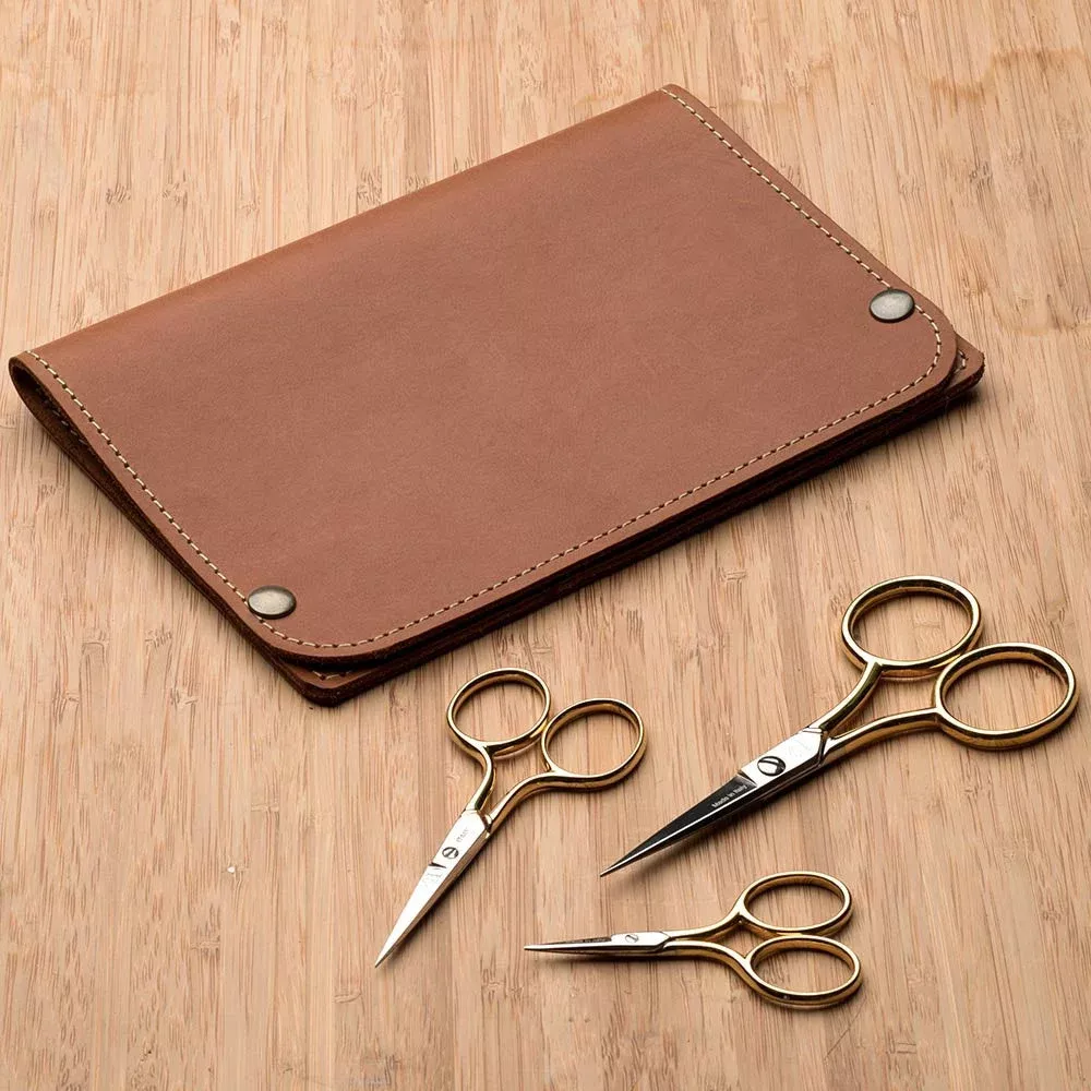 Classic Embroidery Scissors with Leather Case