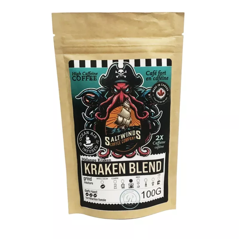 Coffee, 100g, Kraken Blend, Dark Roast, Ground