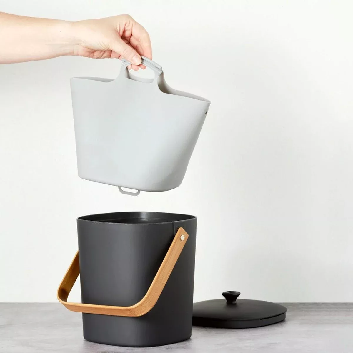 Compost Keeper Fitted Silicone Pail Liner – Square
