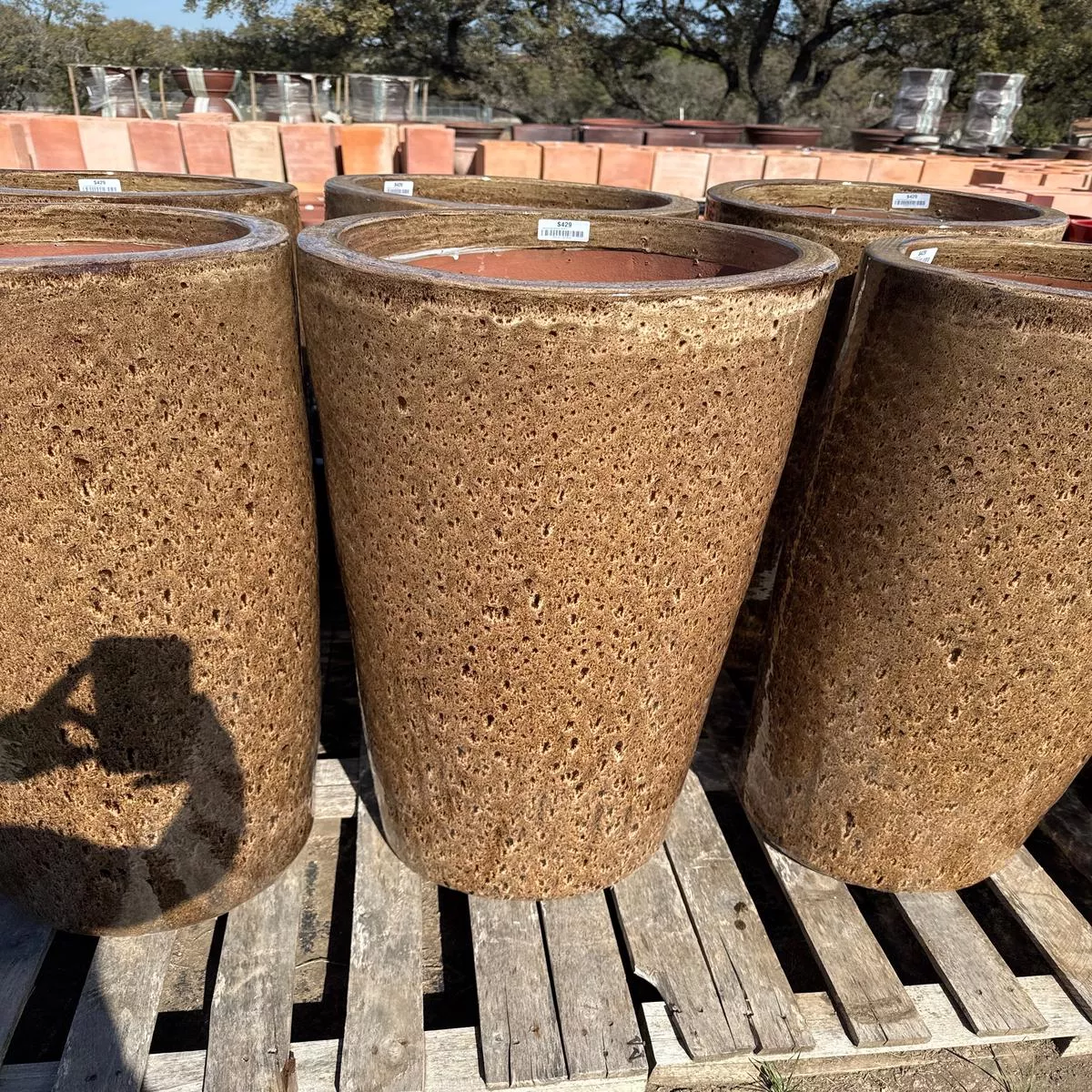 Cylinder Pot – Falling Brown | Set of 2 (One of each size)