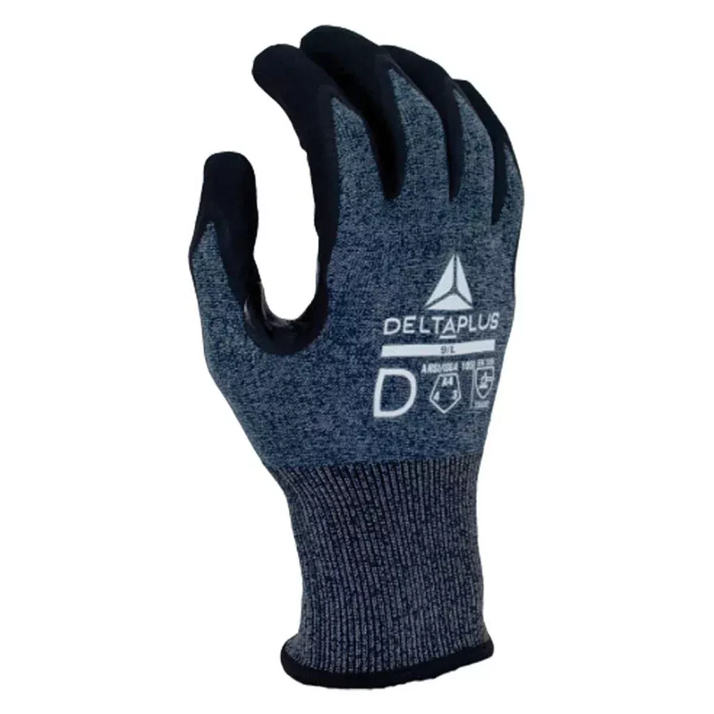 Delta Plus 21-Gauge Cut-Resistant Gloves with Nitrile Foam Coating