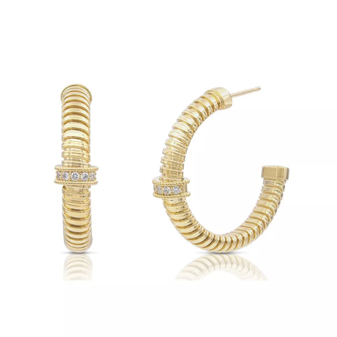 Diamond Tubogas Earrings
