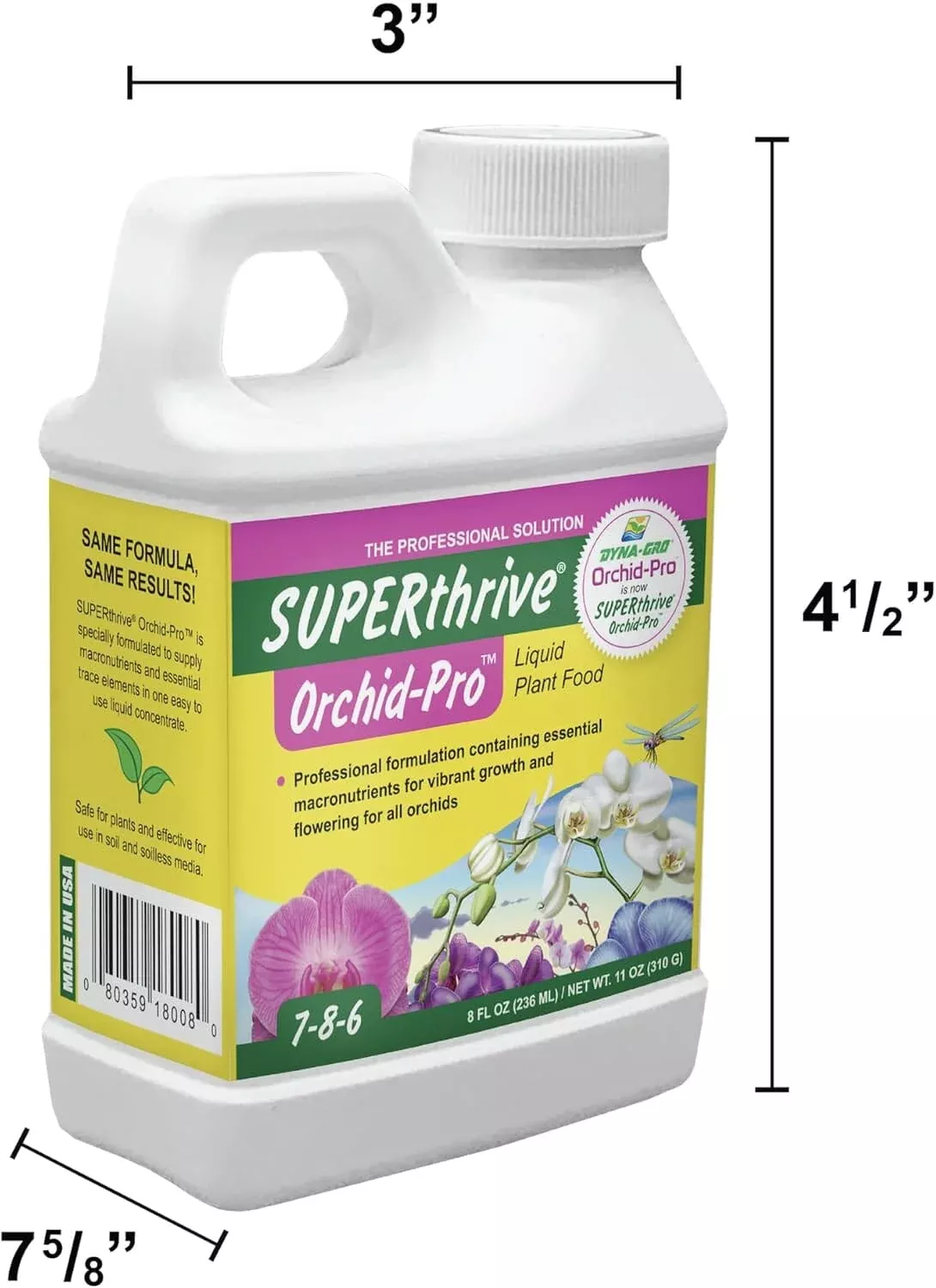 Fertilizer Additives: Dyna-Gro Orchids Fertilizer, 8-Ounce, White