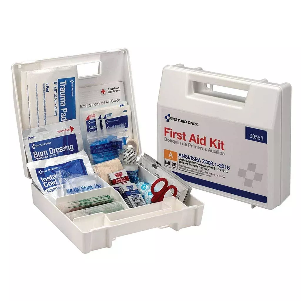 First Aid Only 25 Person Plastic First Aid Kit with Dividers
