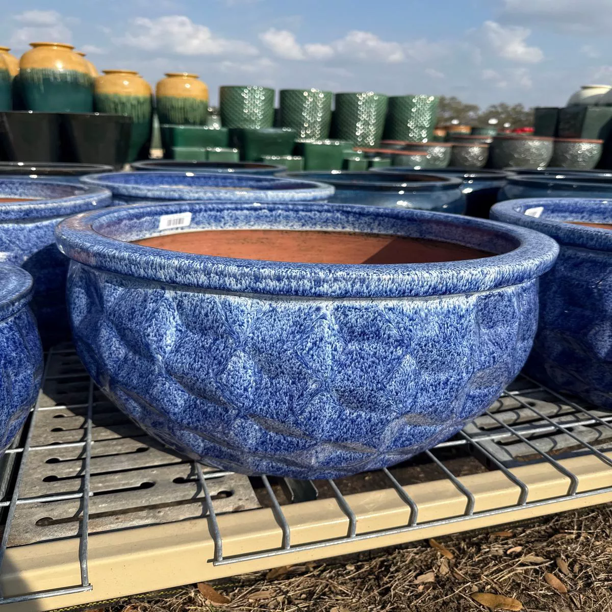 Geometric Bowl Planter 8211 Falling Blue 0126 128221L x 128221W x 78221H
