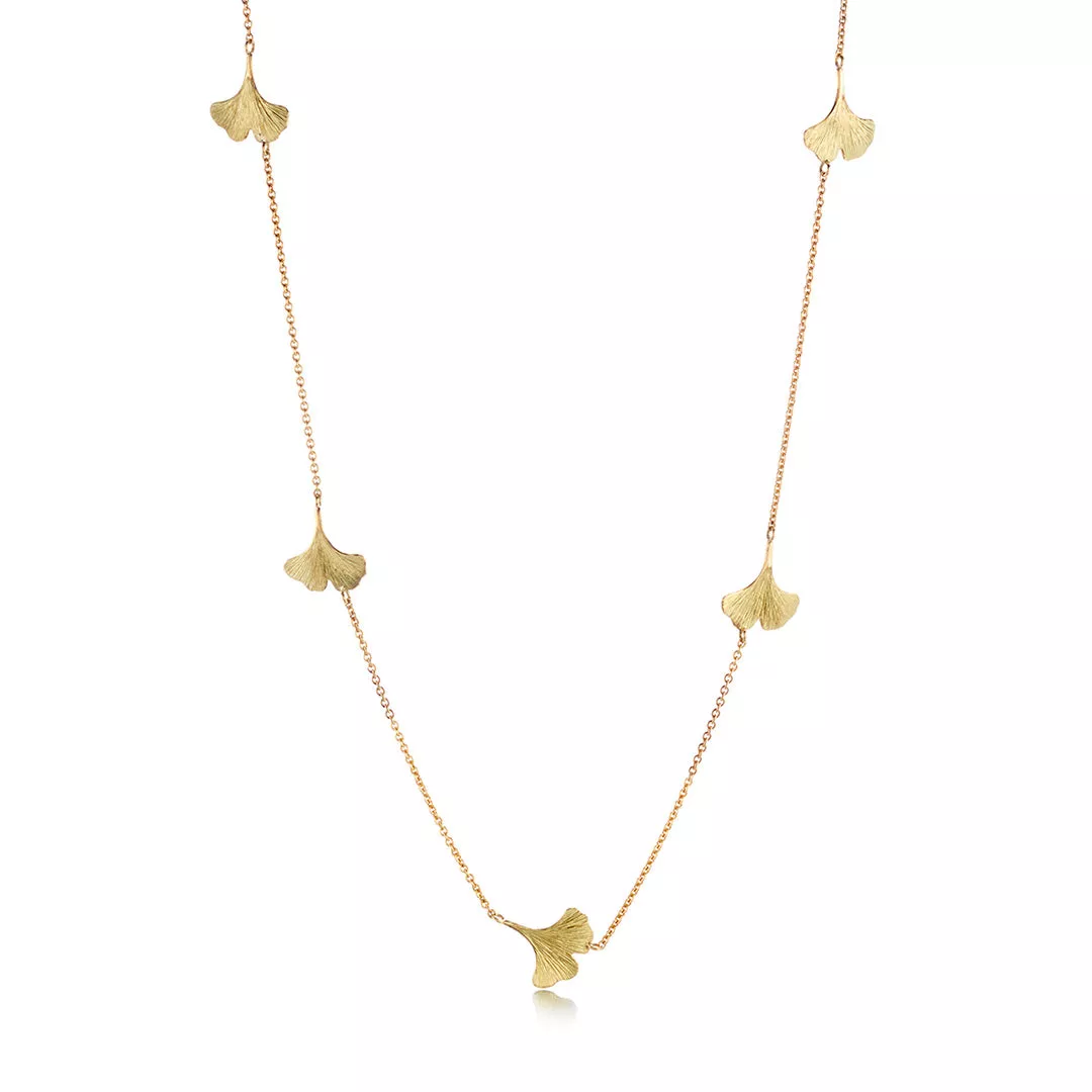 Ginkgo Leaf Station Necklace