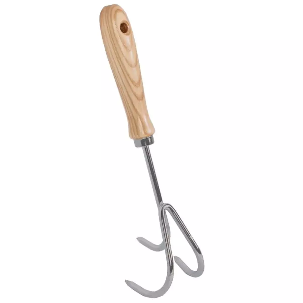 Hand Cultivator – 3 Tines – Galvanized Steel – Ash Wood Handle