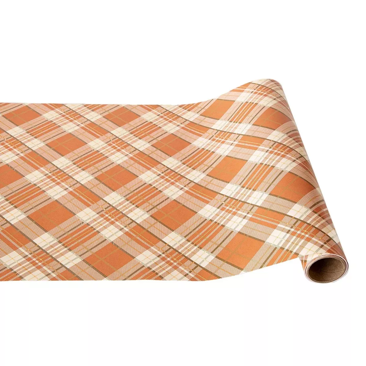 Hester & Cook Orange Plaid Paper Runner