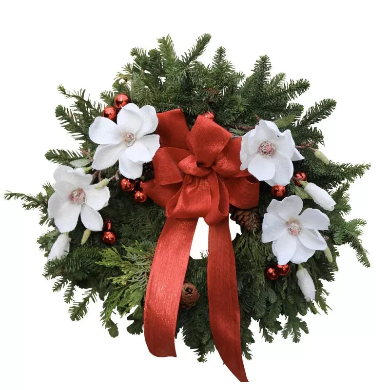 Holiday Magnolia Door Wreath