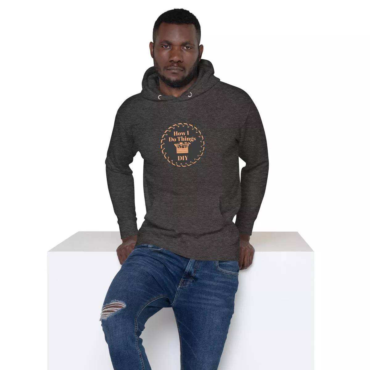 “How I Do Things” Hoodie – Charcoal Heather | S